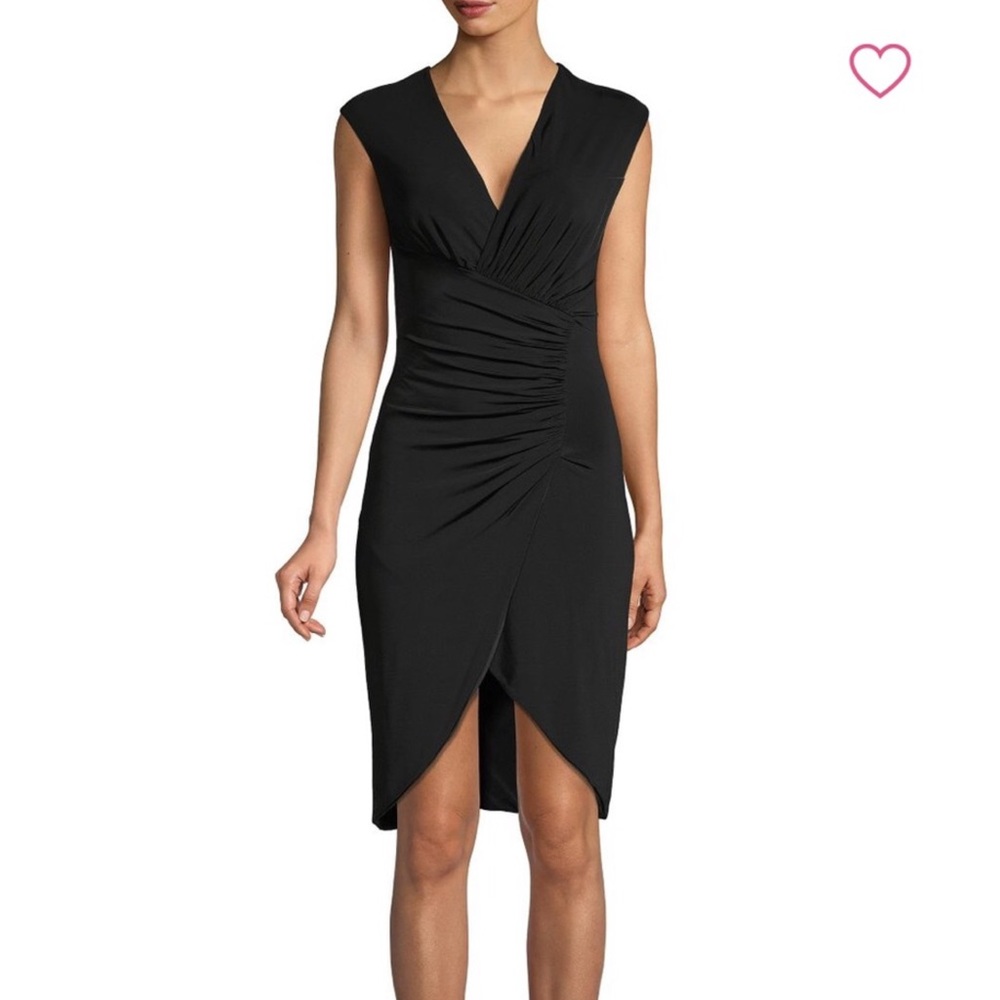 Roberto Cavalli Bodycon Dress - Ruched Tulip Black Dress